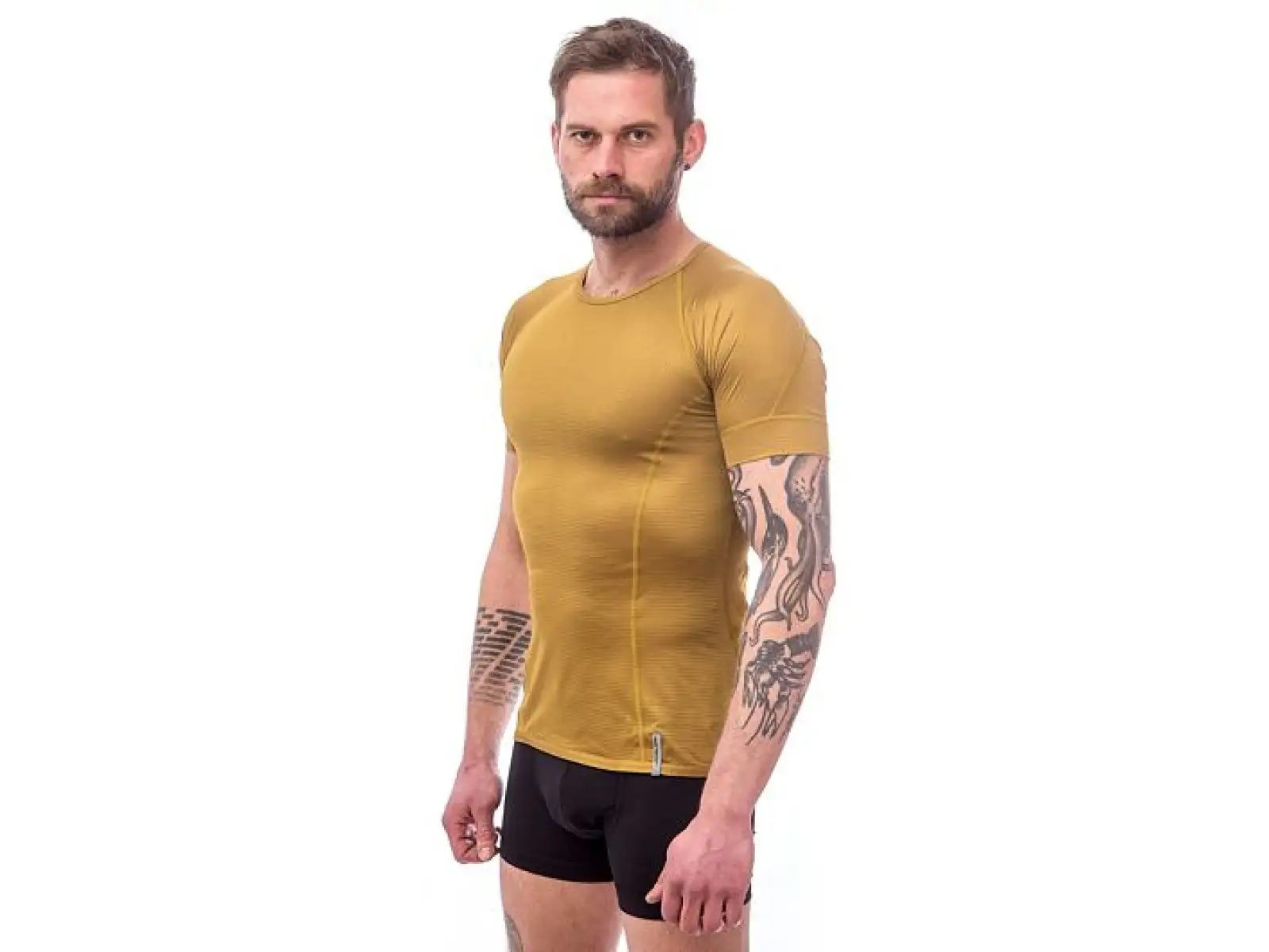 Sensor Coolmax Tech men's T-shirt short sleeve Mustard