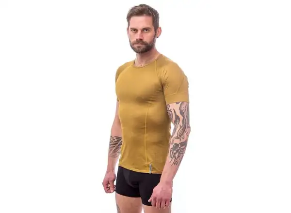 Sensor Coolmax Tech men's T-shirt short sleeve Mustard