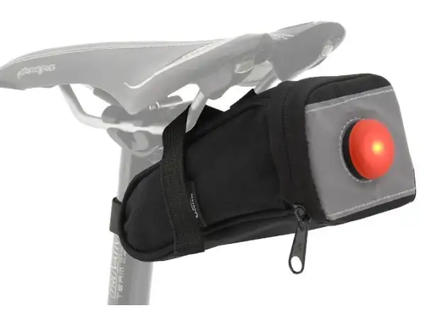 Compass bicycle bag under seat with rear LED light black