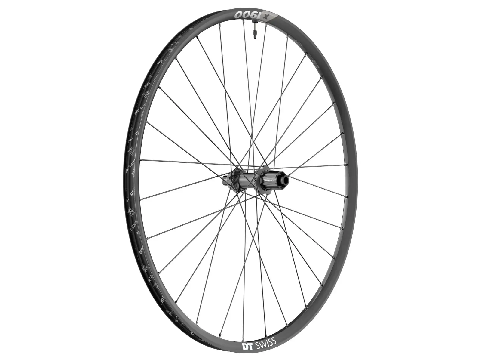 DT Swiss X 1900 Spline CL 25 mm 29" spoked wheels 15x100/12x142mm hub body Shimano HG