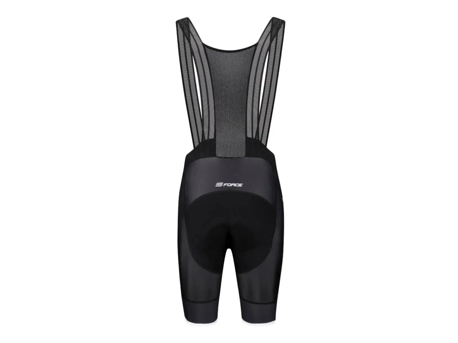 Force Smooth men's bib shorts with pad black/white