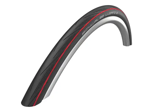 Schwalbe Lugano 2 25-622 road tire wire black/red