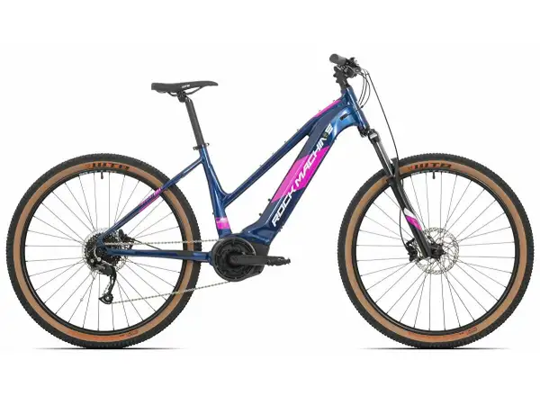 Rock Machine Torrent INT e50-29 Gloss Blue/Silver/Pink low-step mountain e-bike