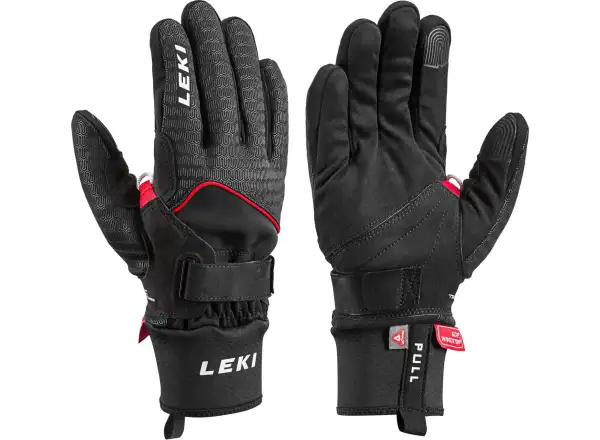 Leki Nordic Thermo Shark running gloves black/red