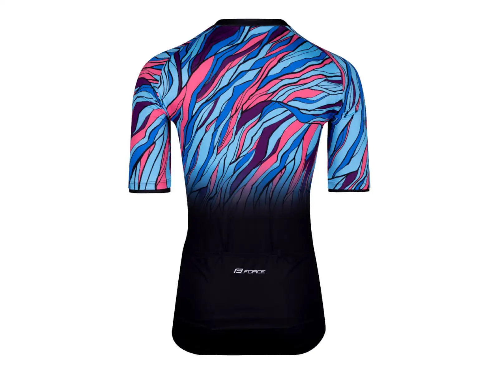 Force Life men's jersey short sleeve black/blue/pink