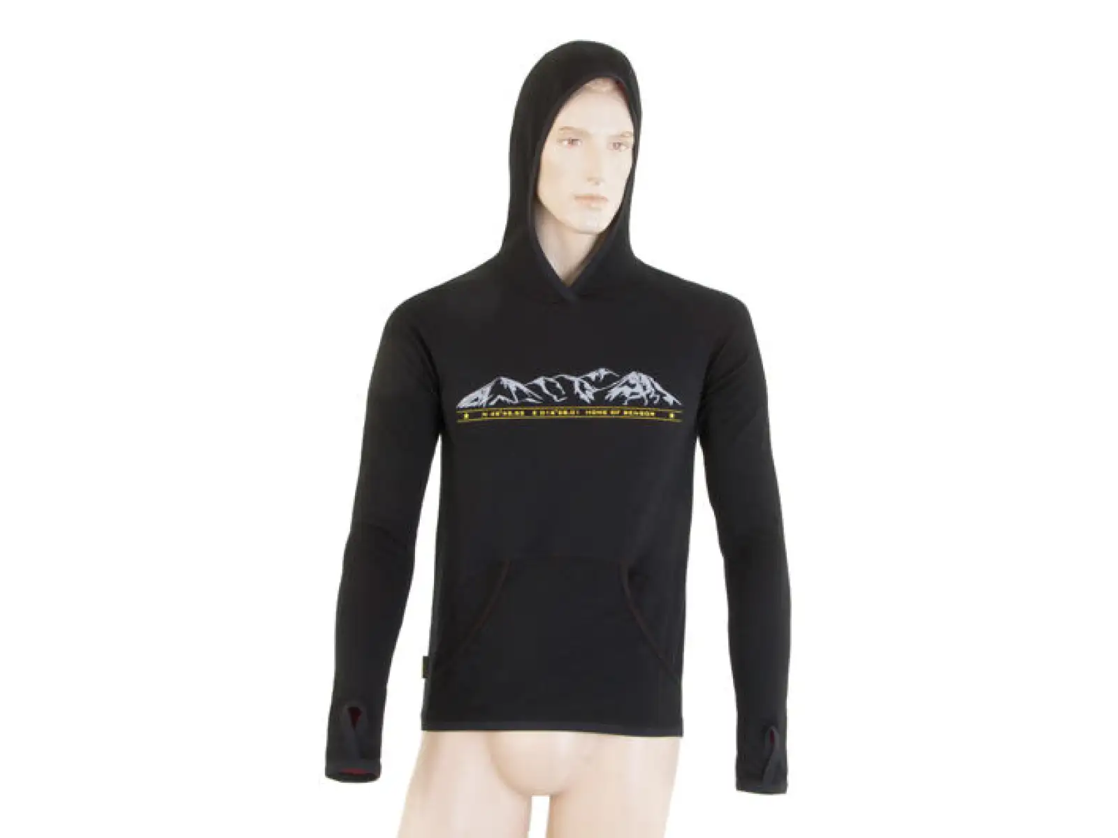 Sensor Merino Upper Mountains men's hoodie black
