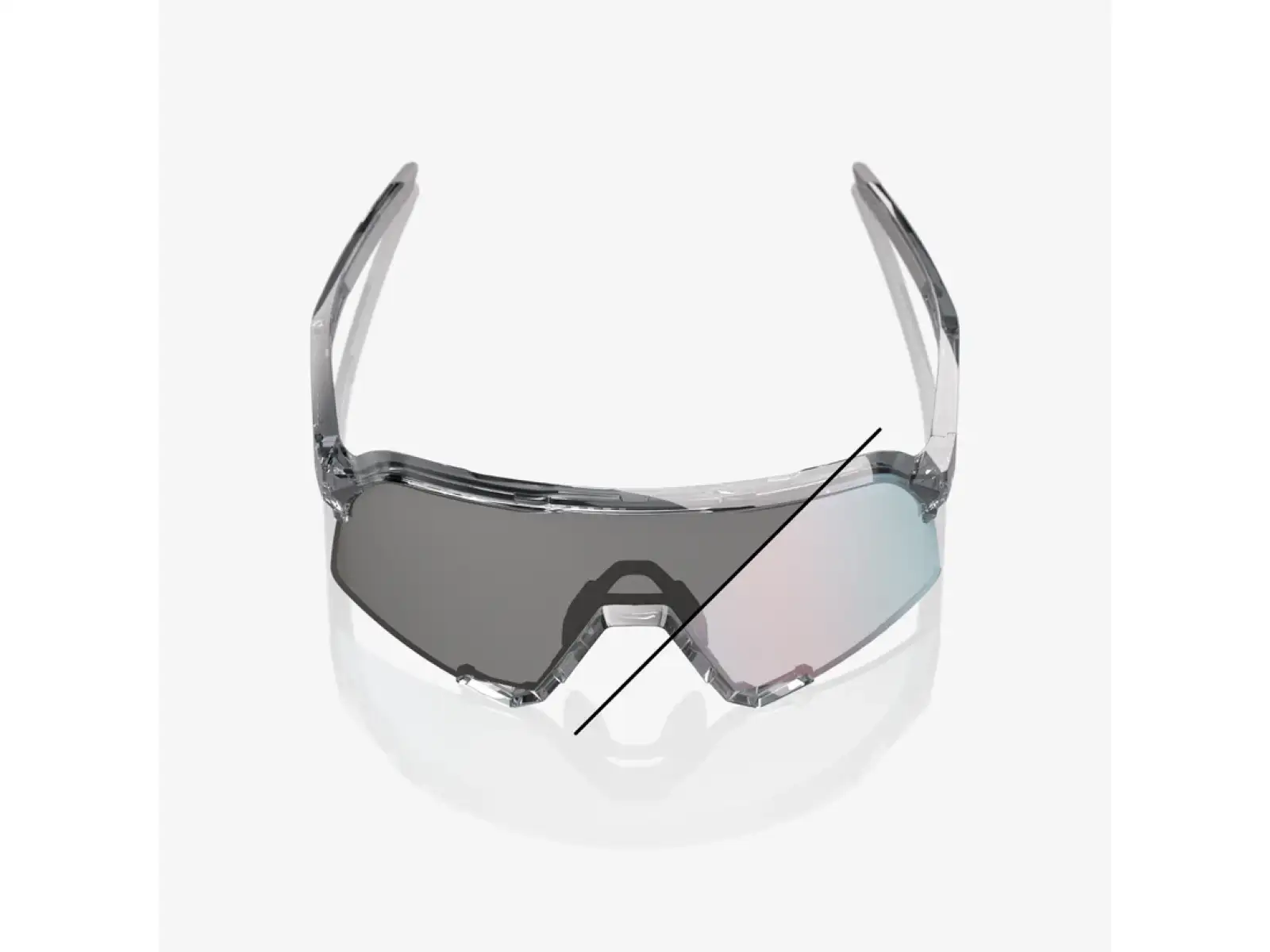 100% S3 sunglasses Polished Translucent Grey/Rose Gold Mirror Photochromic