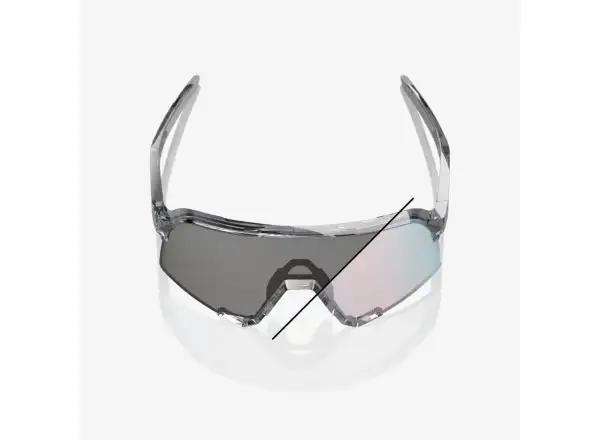 100% S3 sunglasses Polished Translucent Grey/Rose Gold Mirror Photochromic