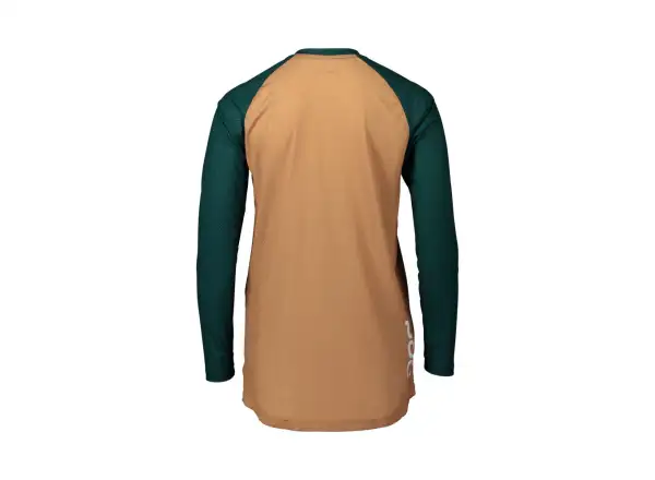 POC Pure women's MTB jersey long sleeve Moldanite Green/Aragonite Brown