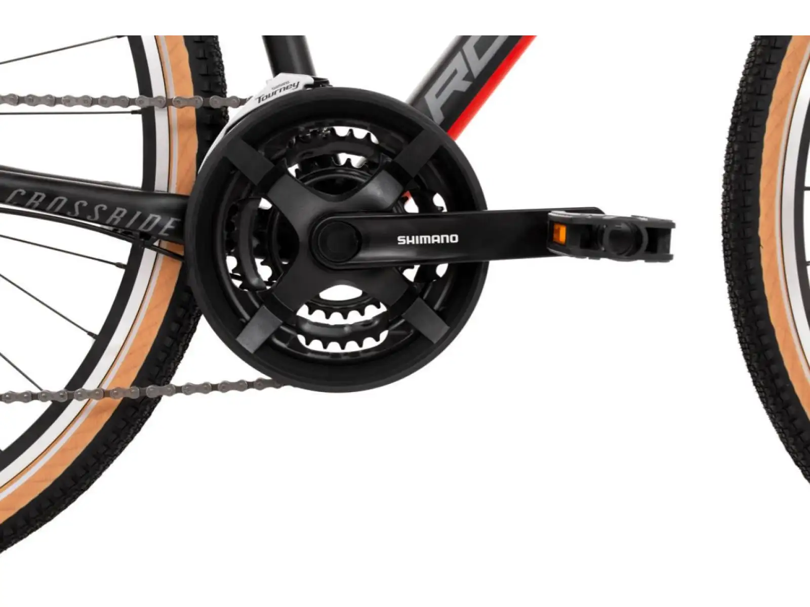 Rock Machine CrossRide 100 matte black/dark grey/brick red trekking bike