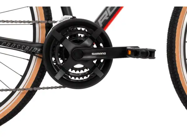 Rock Machine CrossRide 100 matte black/dark grey/brick red trekking bike