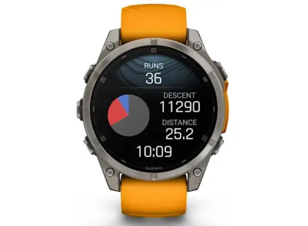 Garmin fenix 8 - 47 mm AMOLED Sapphire smart watch Titanium Orange/Graphite