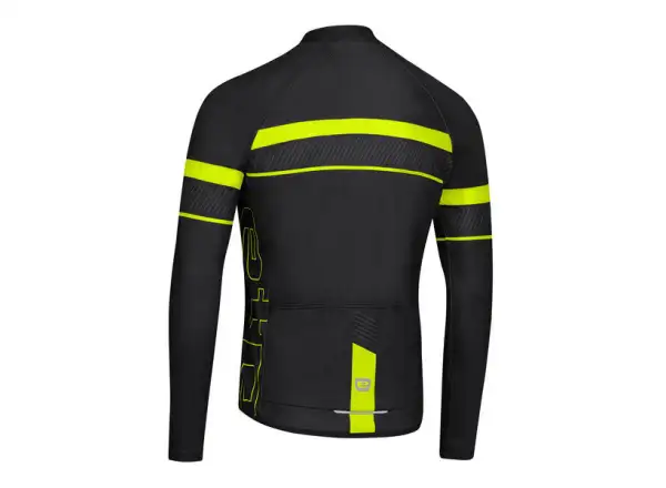 Etape Comfort 2.0 men's jersey long sleeve Black/yellow fluo