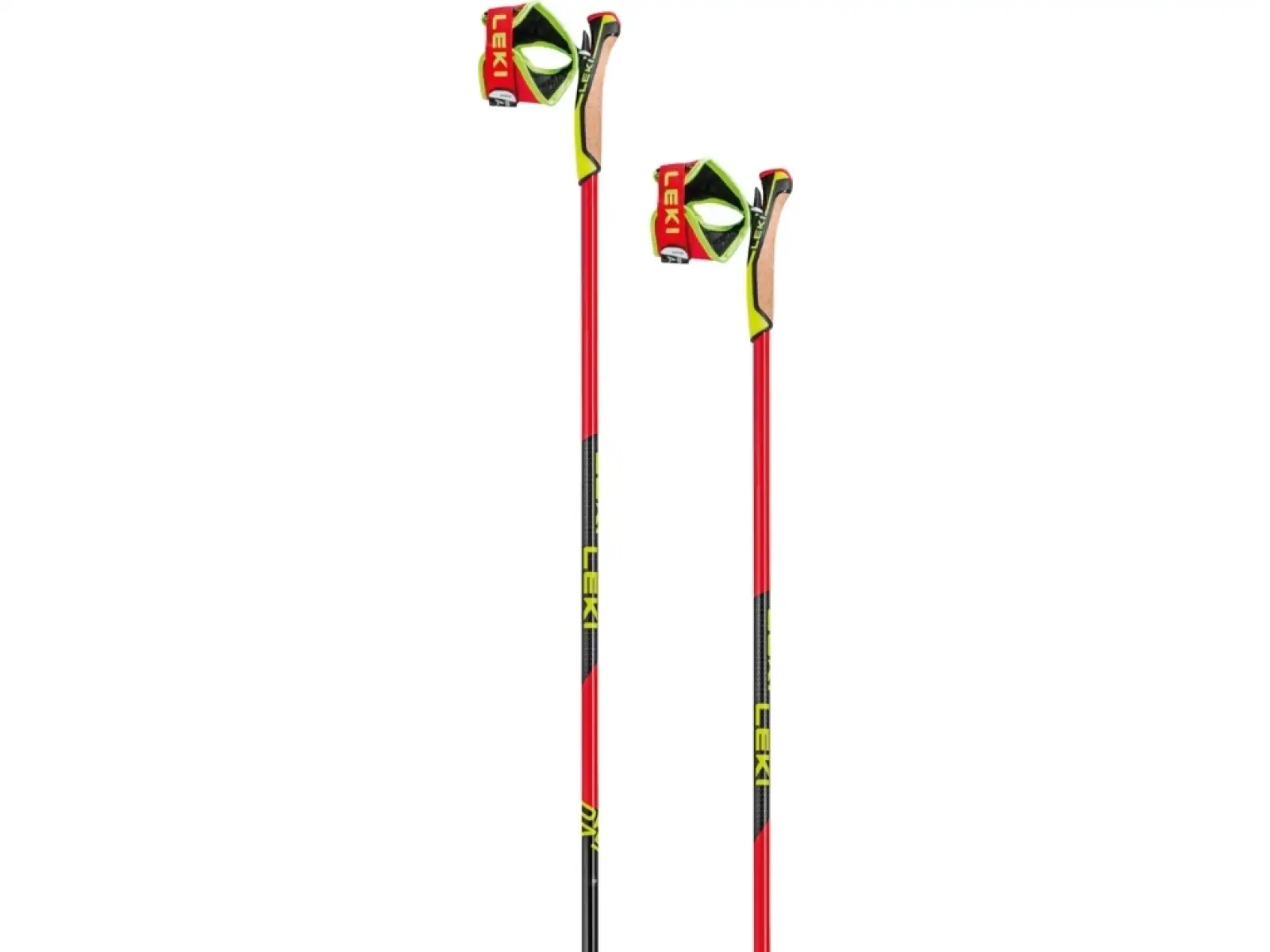 Leki PRC 750 Freesize cross-country poles bright red/neon yellow/black