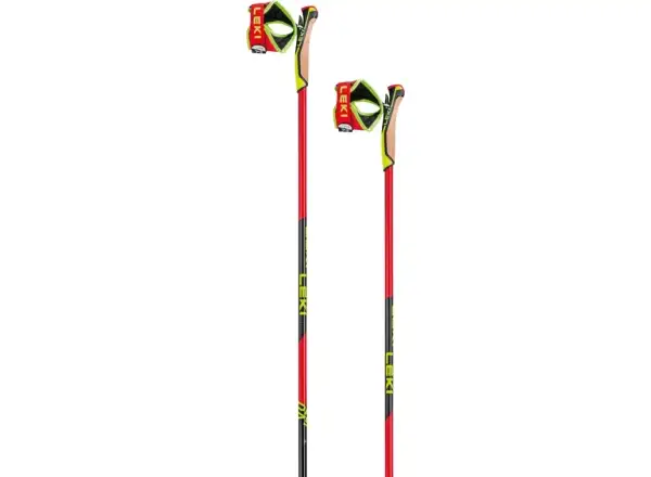 Leki PRC 750 Freesize cross-country poles bright red/neon yellow/black