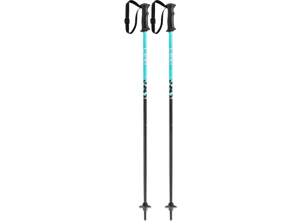 Leki Rider kids downhill poles darkblue-light turquoise-white