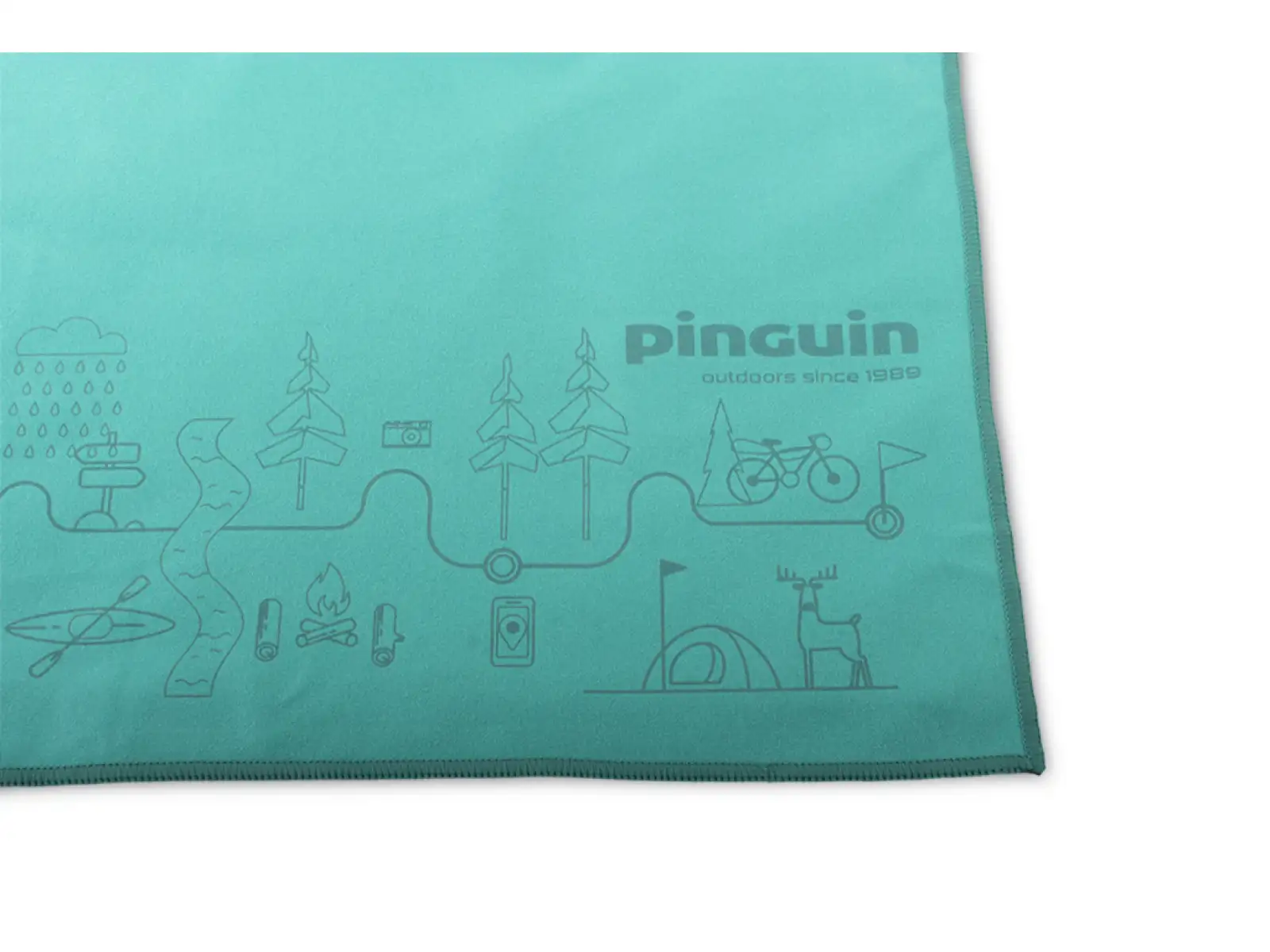Pinguin towel M map petrol