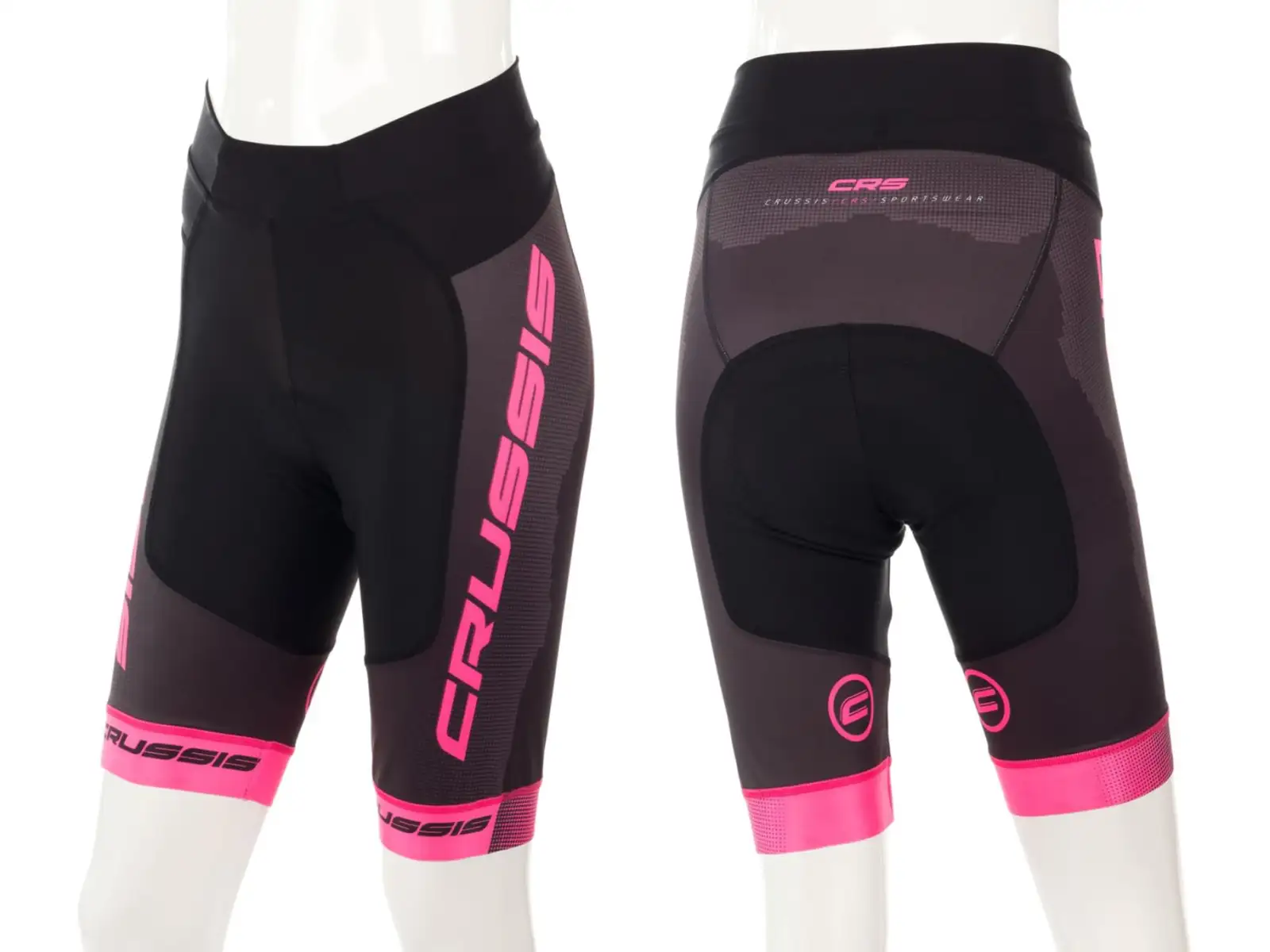 Crussis women's cycling shorts black/pink