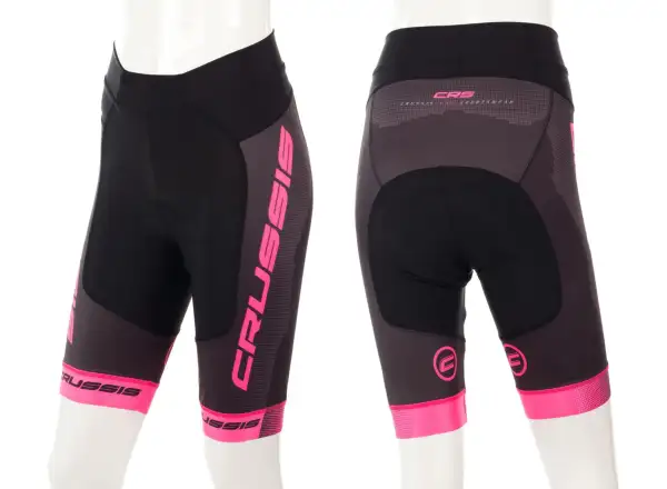 Crussis women's cycling shorts black/pink