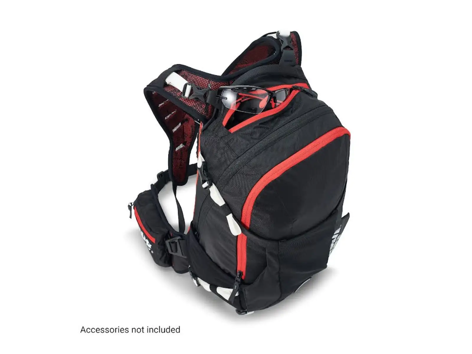 USWE Flow 16 backpack with back protector Black/Red 16 l