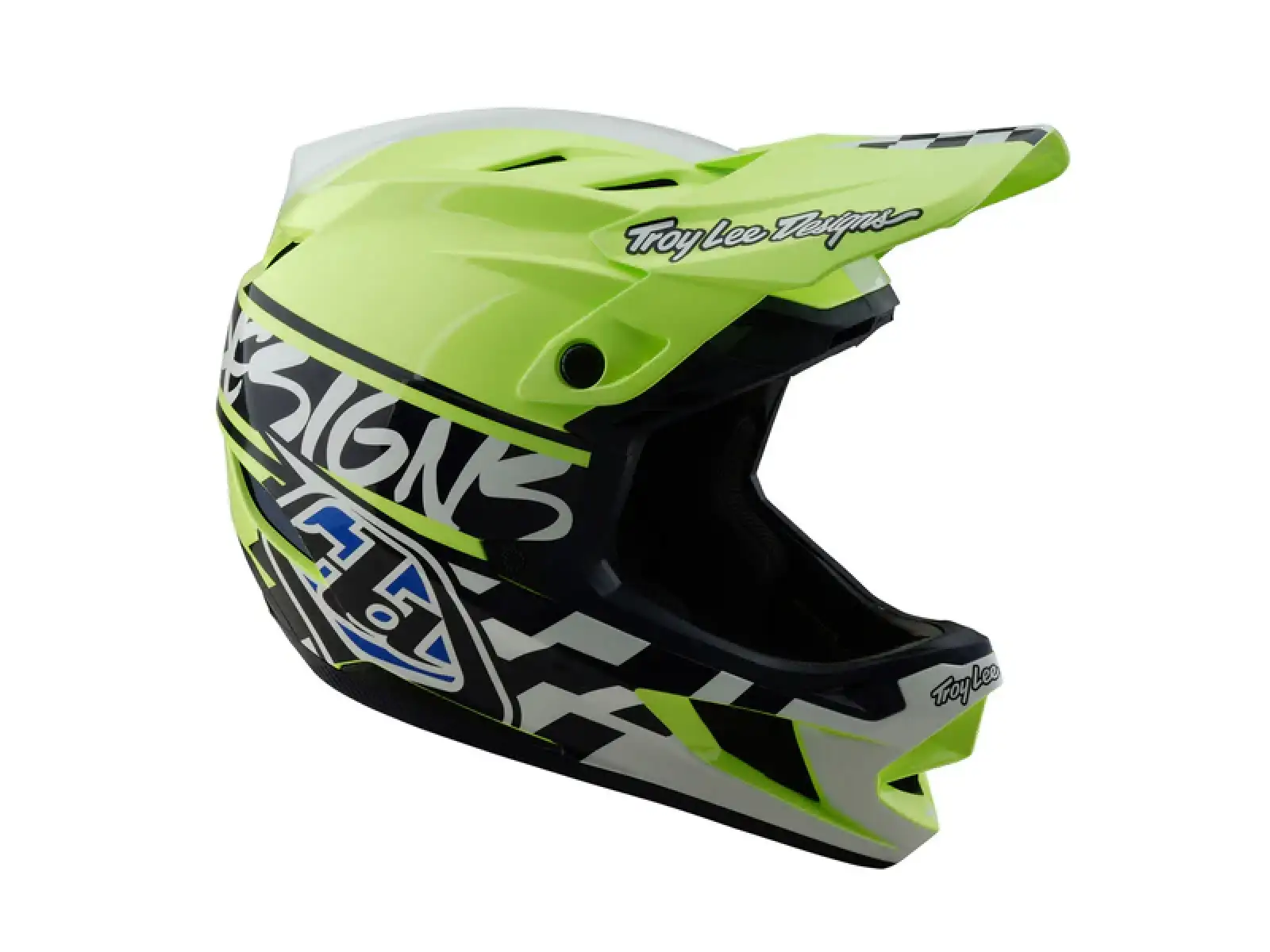 Troy Lee Designs D4 Polyacrylite 50 helmet Navy/Glo Yellow