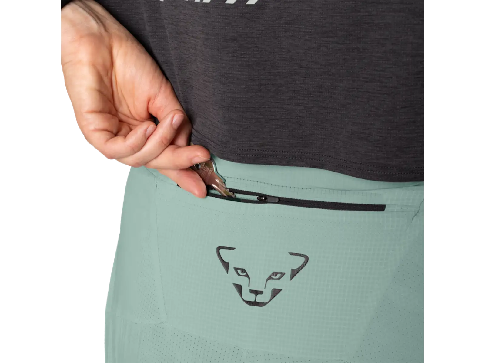 Dynafit Trail 2in1 women's running shorts Jadelite