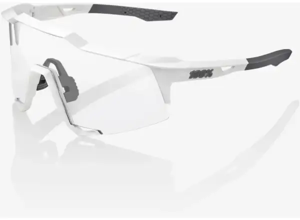 100% Speedcraft goggles Matte White/HiPER Silver Mirror