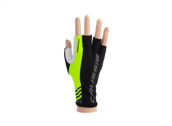 Crussis gloves black/yellow fluo size M