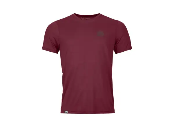 Ortovox 120 Cool Tec Mtn Stripe men's T-shirt Red Malbec