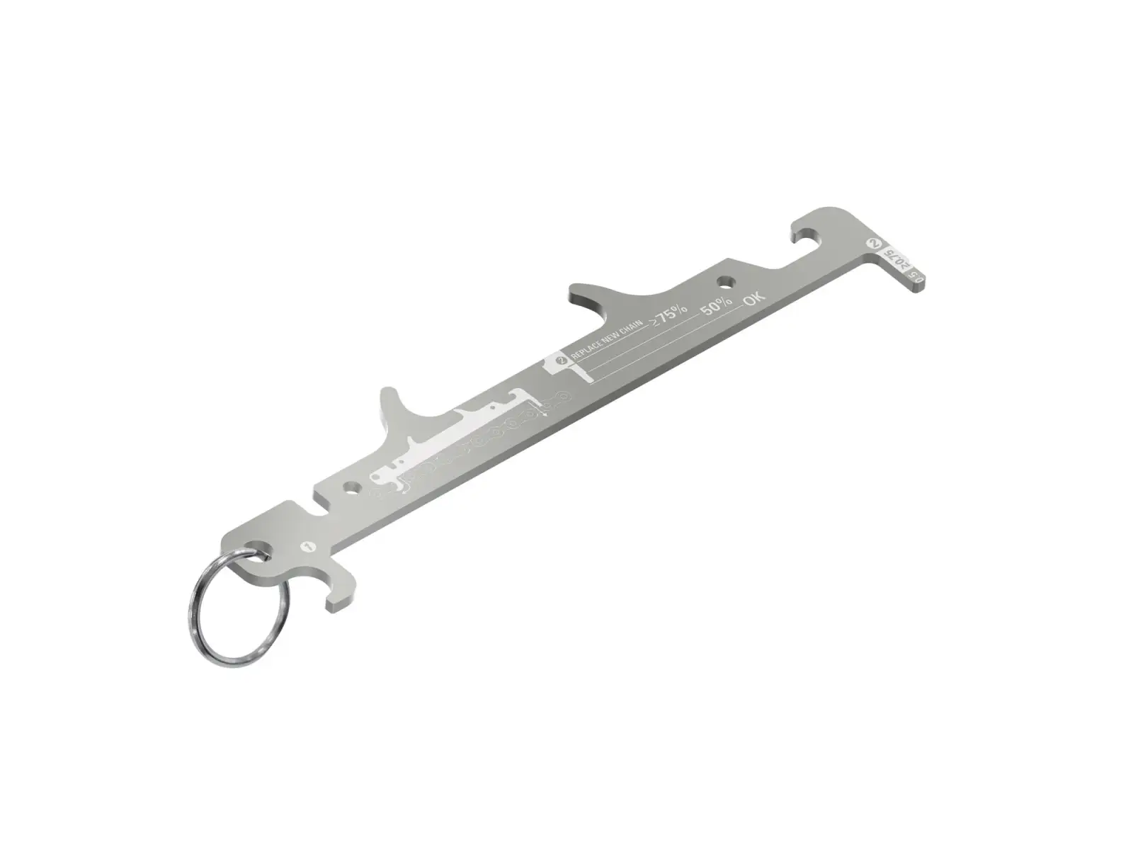 Lezyne Chain Gauge chain checker silver