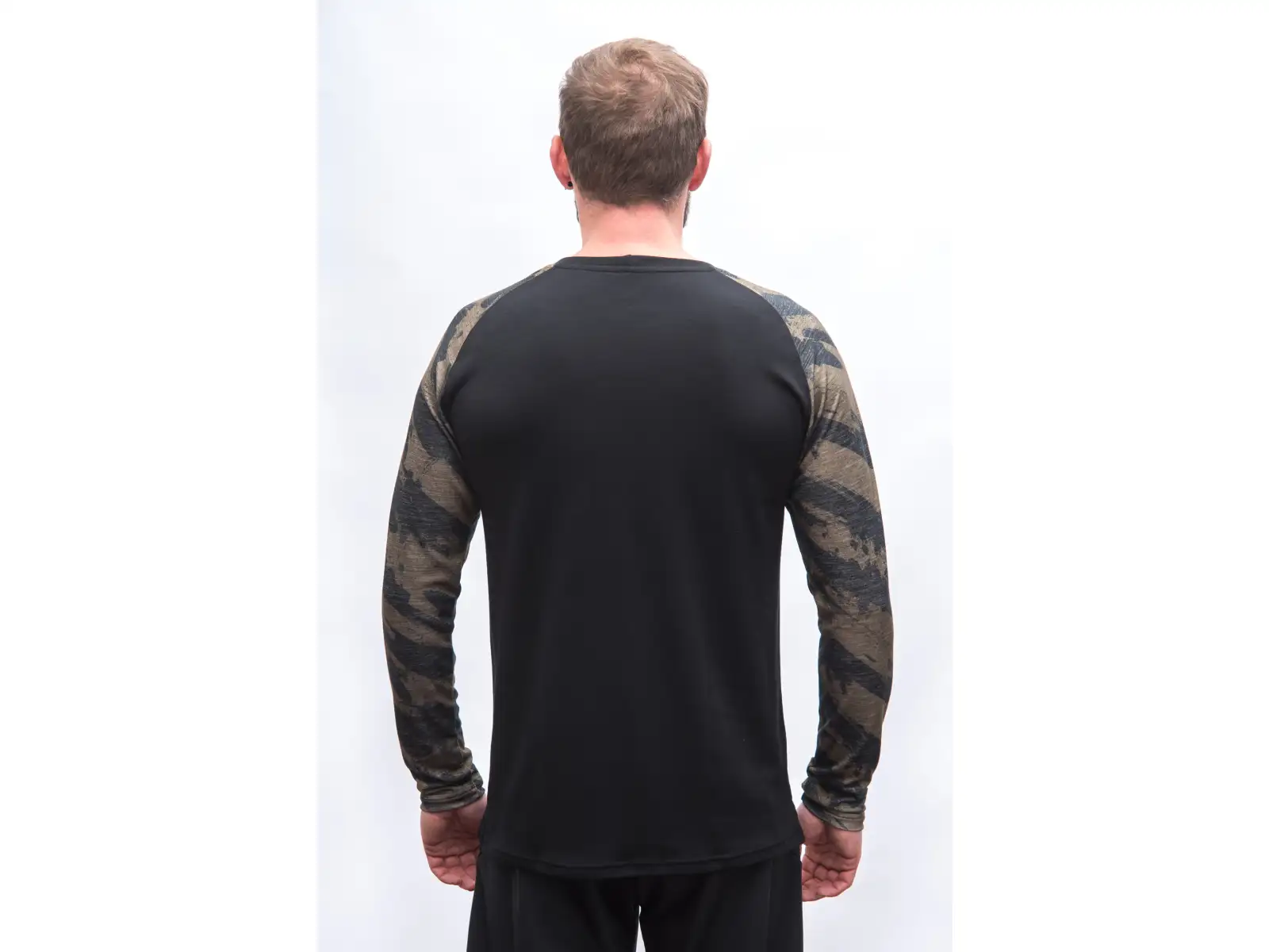 Sensor Merino Blend Impress men's long sleeve shirt black/brush