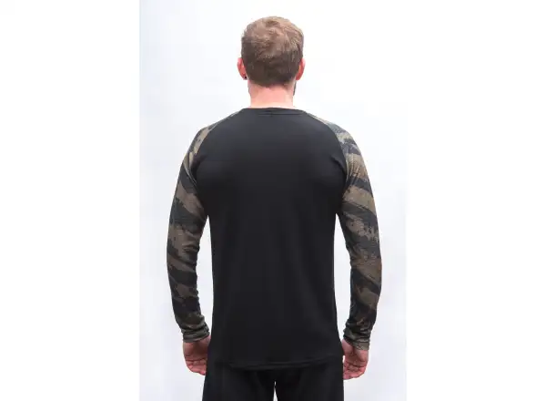 Sensor Merino Blend Impress men's long sleeve shirt black/brush