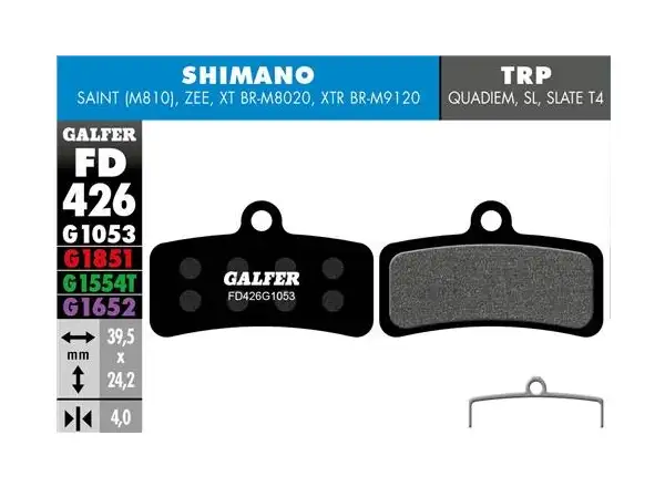 Galfer FD426 Standard G1053 brake pads for Shimano/Tektro/TRP
