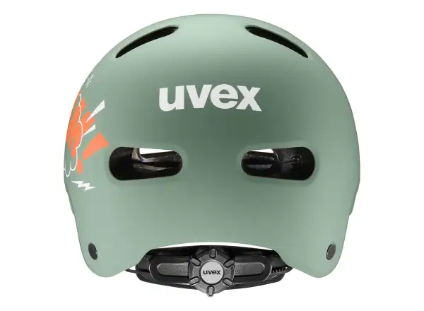 Uvex Kid 4 Style kids helmet Bam Moss Green/Papaya Matt