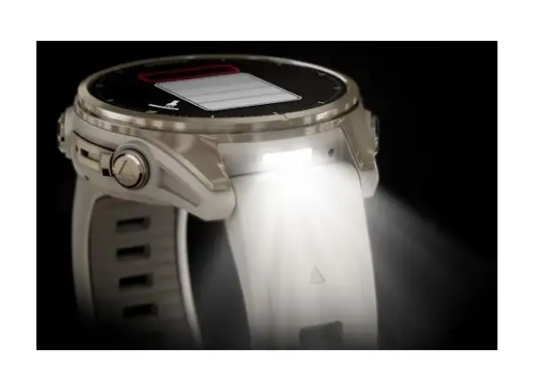 Garmin fenix 8 - 43 mm AMOLED Sapphire smart watch Soft Gold Fog grey