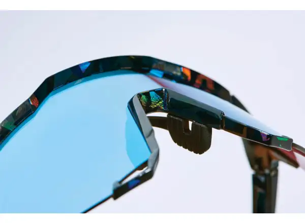 100% SPEEDCRAFT Cycling Glasses Black Holographic/Hiper blue Multilayer Mirror Lens