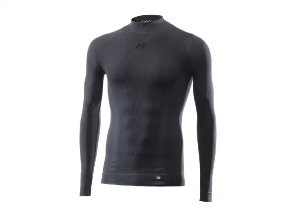 SIXS TS3 V2 functional long sleeve shirt with stand-up collar grey/black
