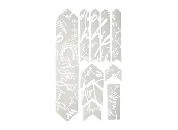 All Mountain Style frame protection decals Extra Signature White