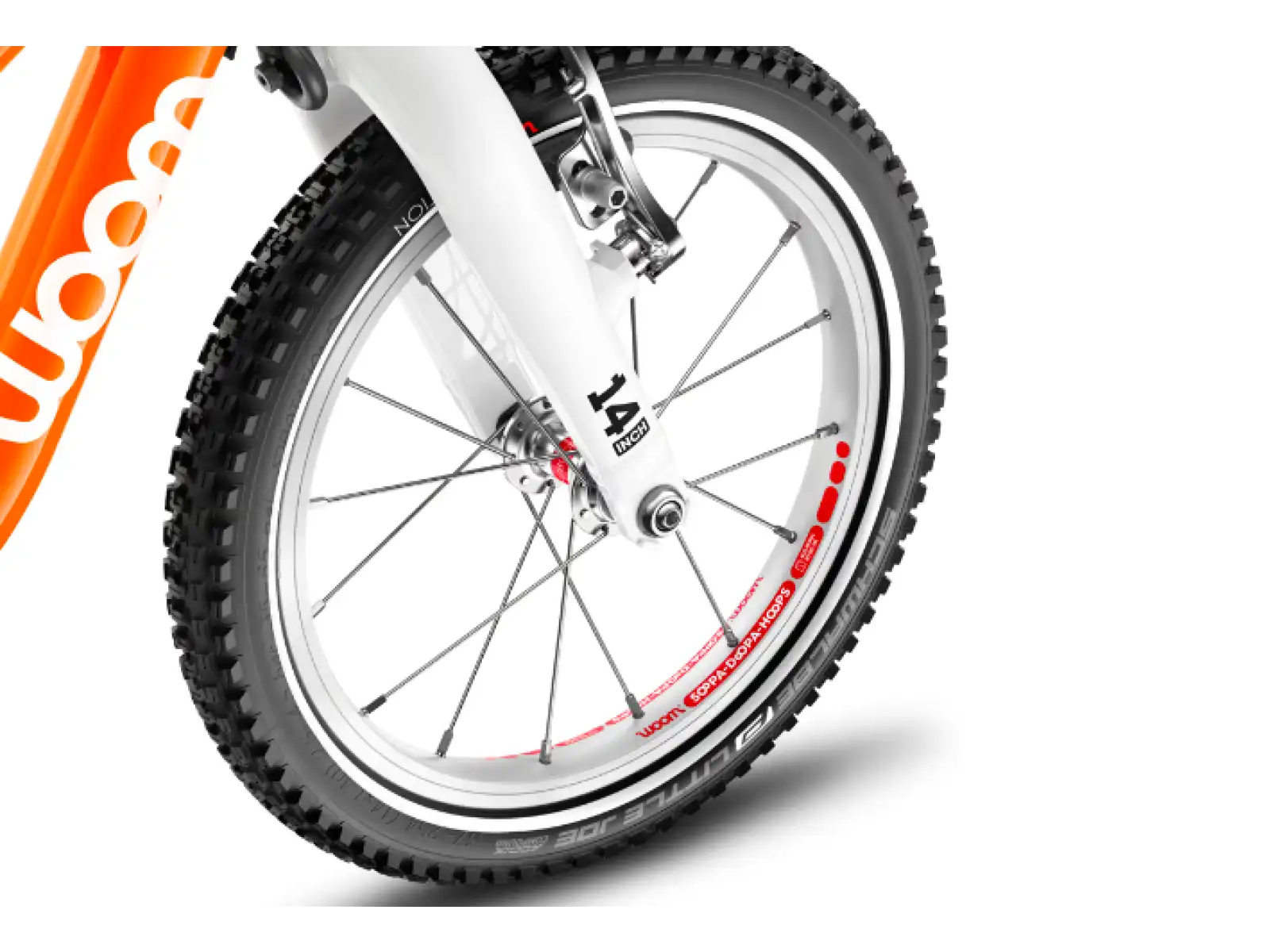 Woom 1 Plus children's balance bike 14" Flame Orange