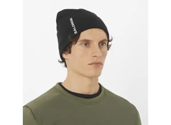 Salomon Graphic Beanie running cap Deep Black