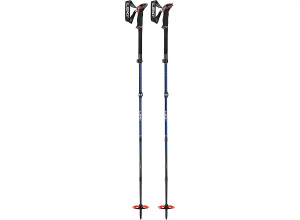 Leki Sherpa FX Carbon trekking poles Midnight blue/Dark blue/Bright red size 110 - 130 cm