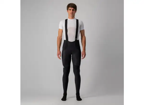 Casteli Sorpasso men's bib tights Black/Silver Reflex