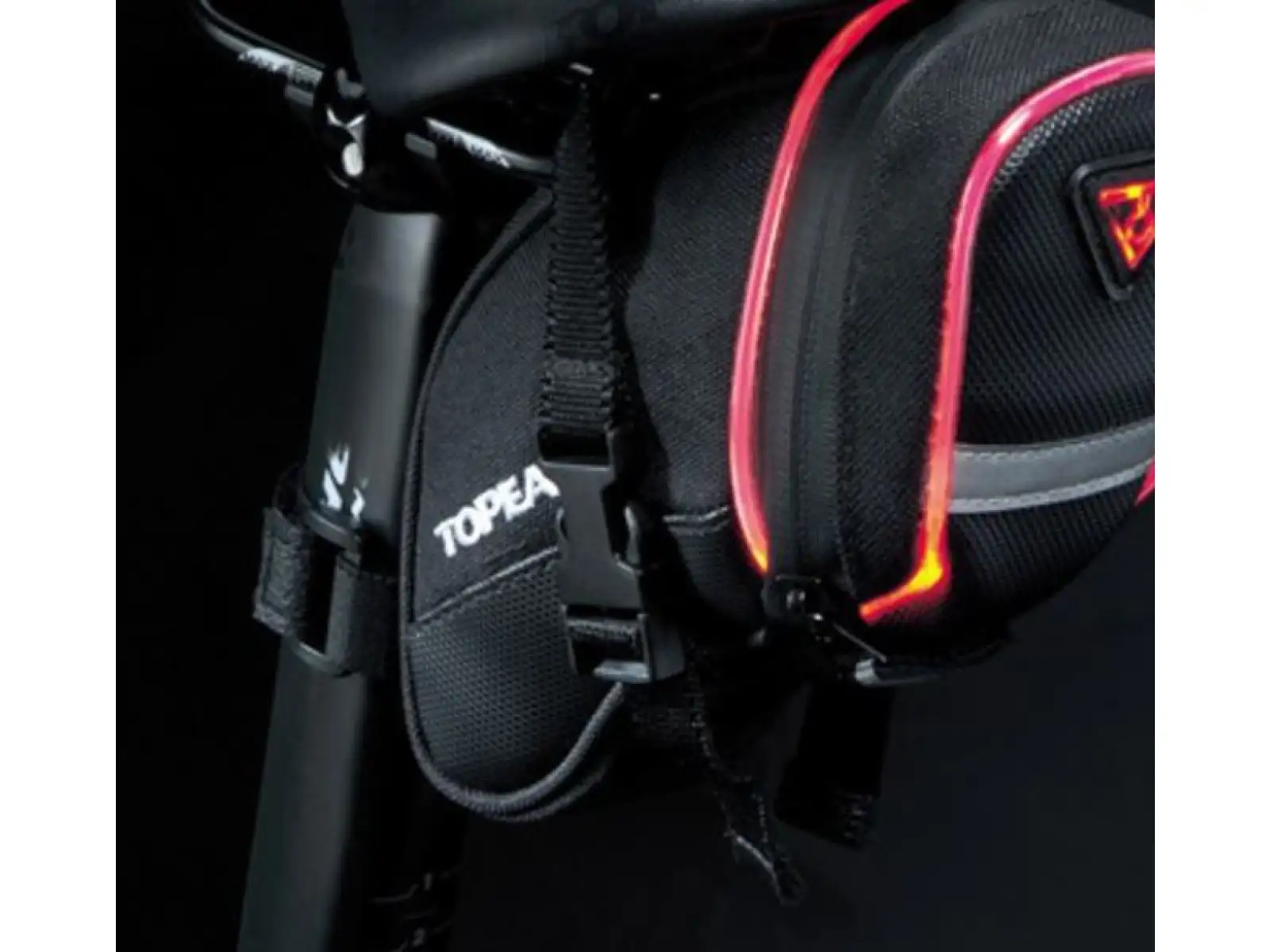 Topeak Aero Wedge iGlow Small saddle bag with straps
