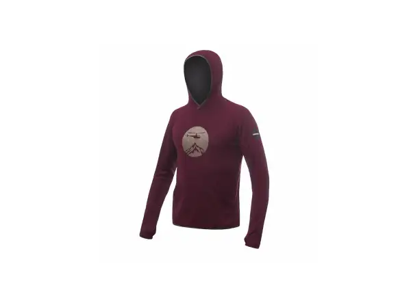 Sensor Merino Upper Heli men's sweatshirt Port Red