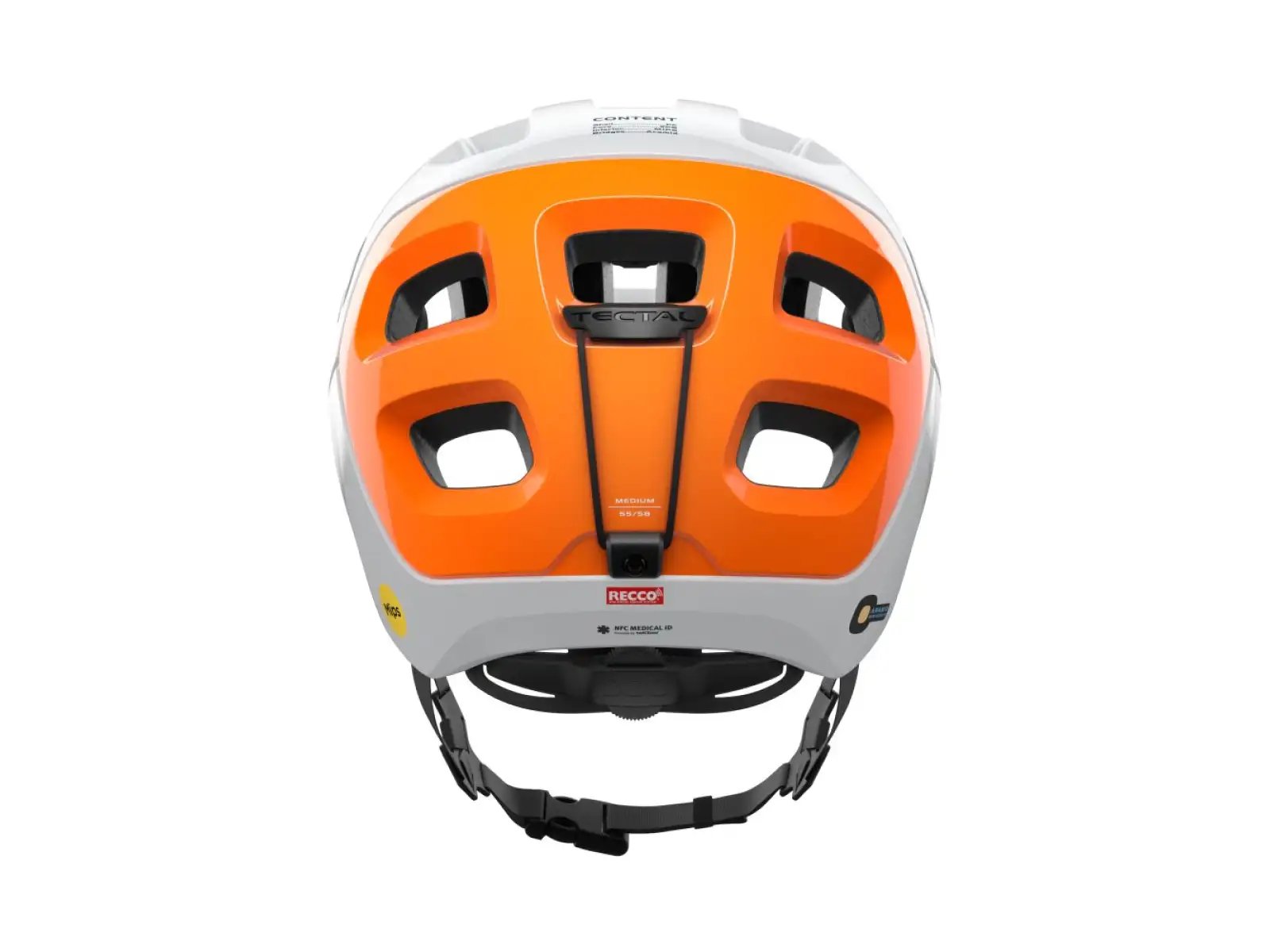 POC Tectal Race MIPS NFC helmet Hydrogen White/Fluorescent Orange AVIP