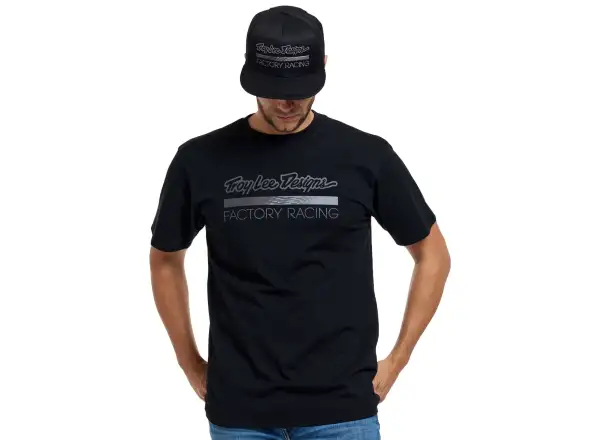 Troy Lee Designs Factory Racing men's T-shirt short sleeve Black heather/Gray