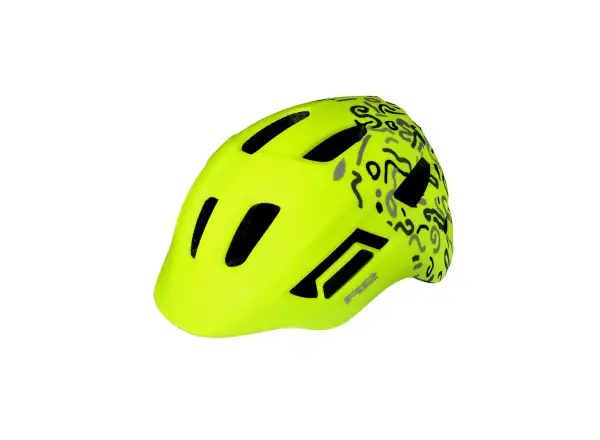R2 Pulse children's cycling helmet neon yellow/grey