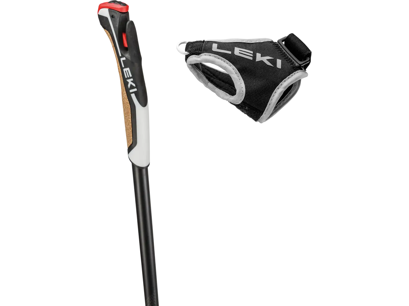 Leki PRC 750 running poles Black-white-dark Anthracite