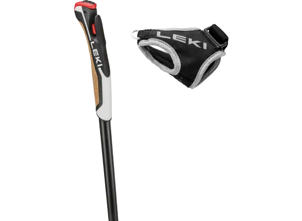 Leki PRC 750 running poles Black-white-dark Anthracite