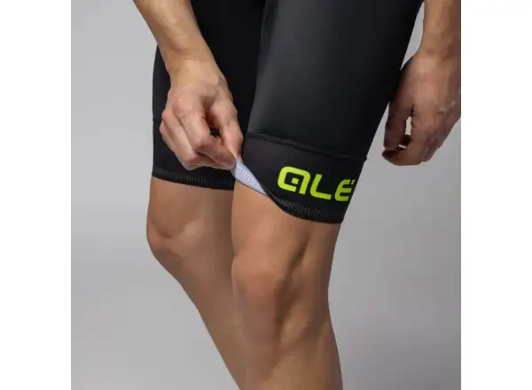 Alé Pragma Corsa 2.0 men's shorts with chamois and braces Black/Fluo Yellow